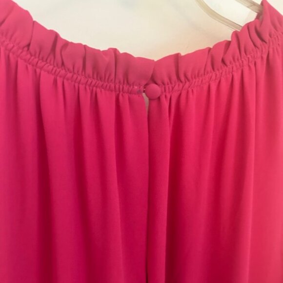 LOFT Tiered Swing Pocket Dress L - Picture 5 of 9